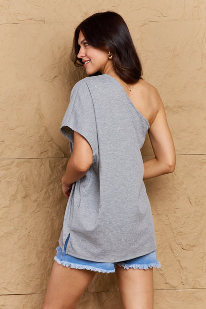 My Groove One Shoulder Loose Top