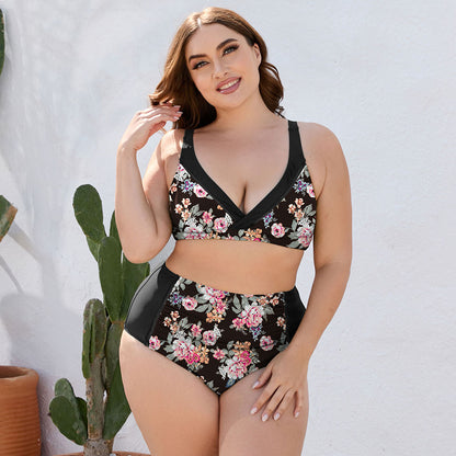 Floral High Waist Two-Piece Swim Set